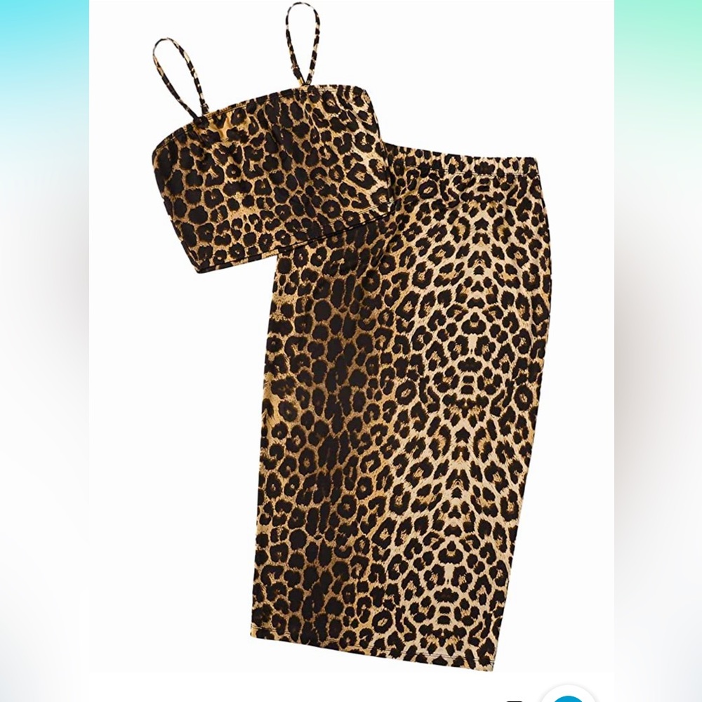 2 piece leopard set
